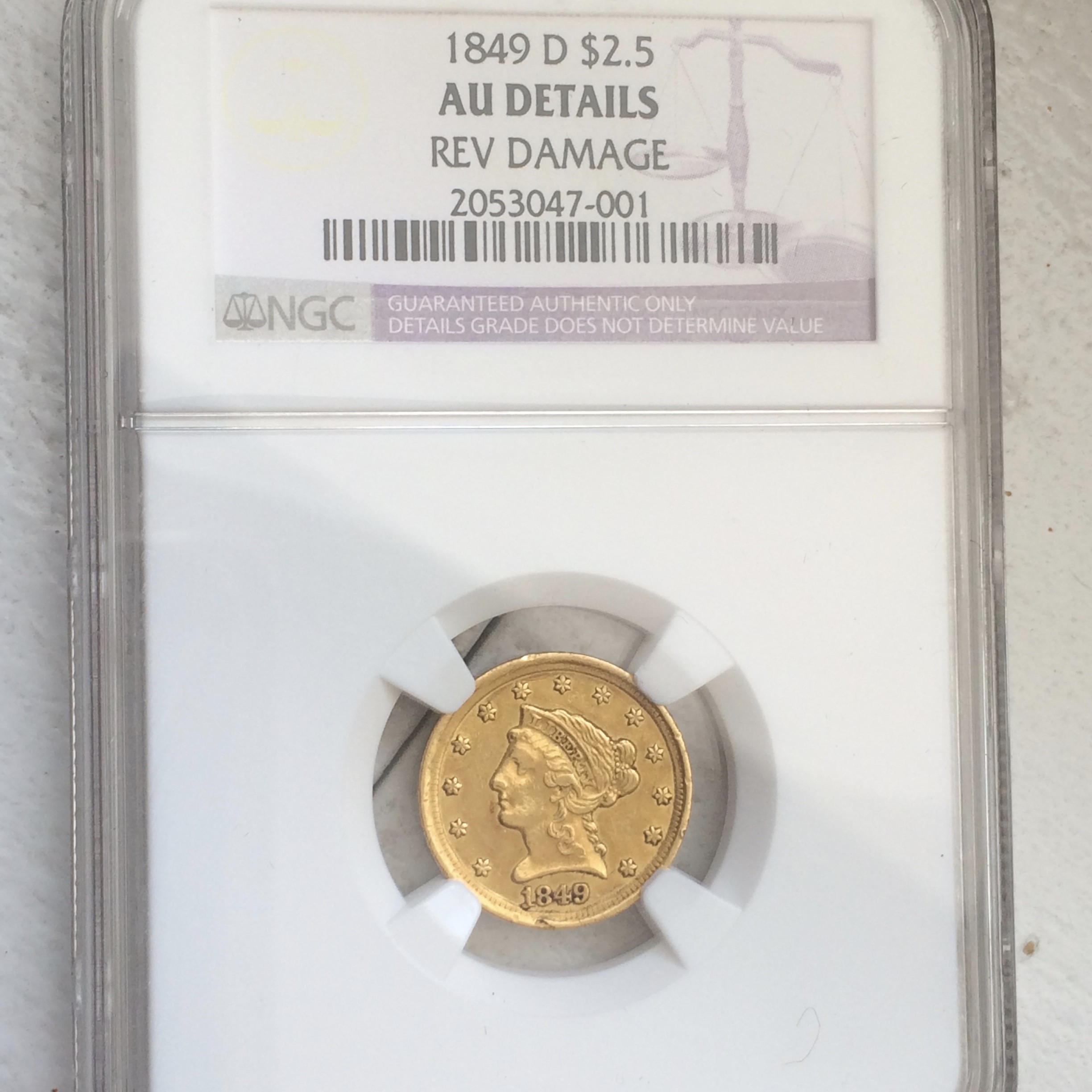 1849 Gold Coin