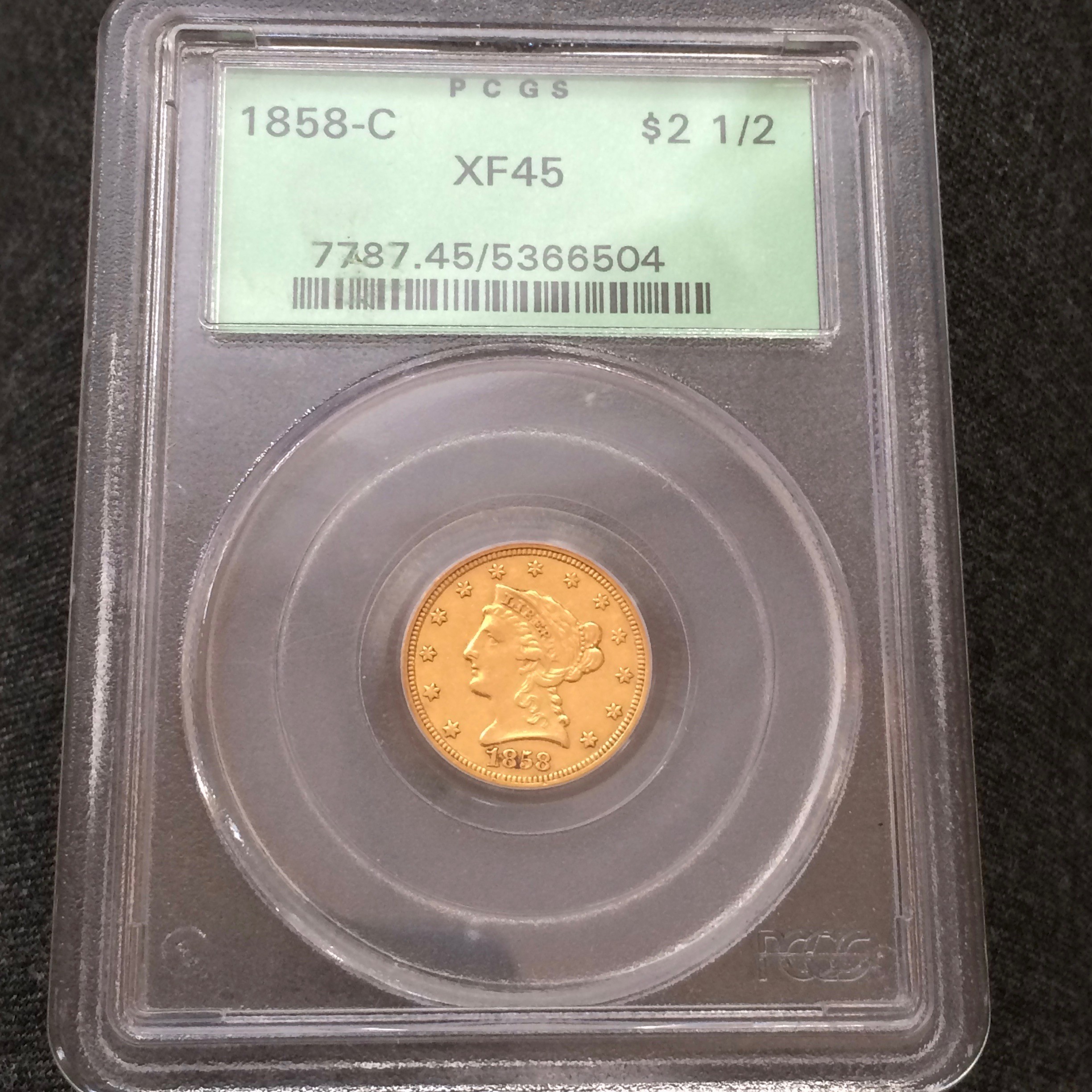 1858 Gold Coin