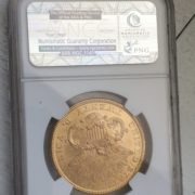 1876 20 Dollar Gold Coin Back